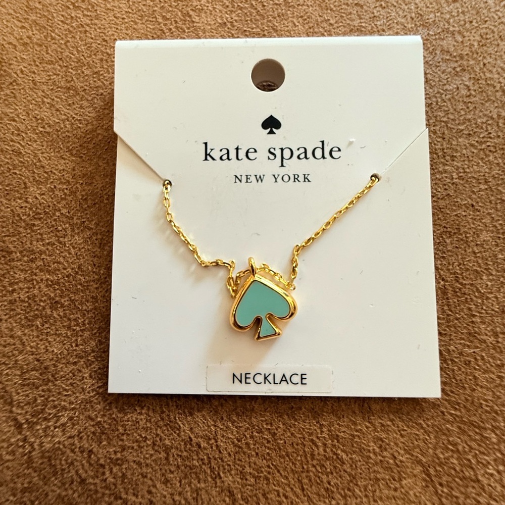 Kate Spade Everyday Spade Enamel Mini Pendant - NWT - Mint green